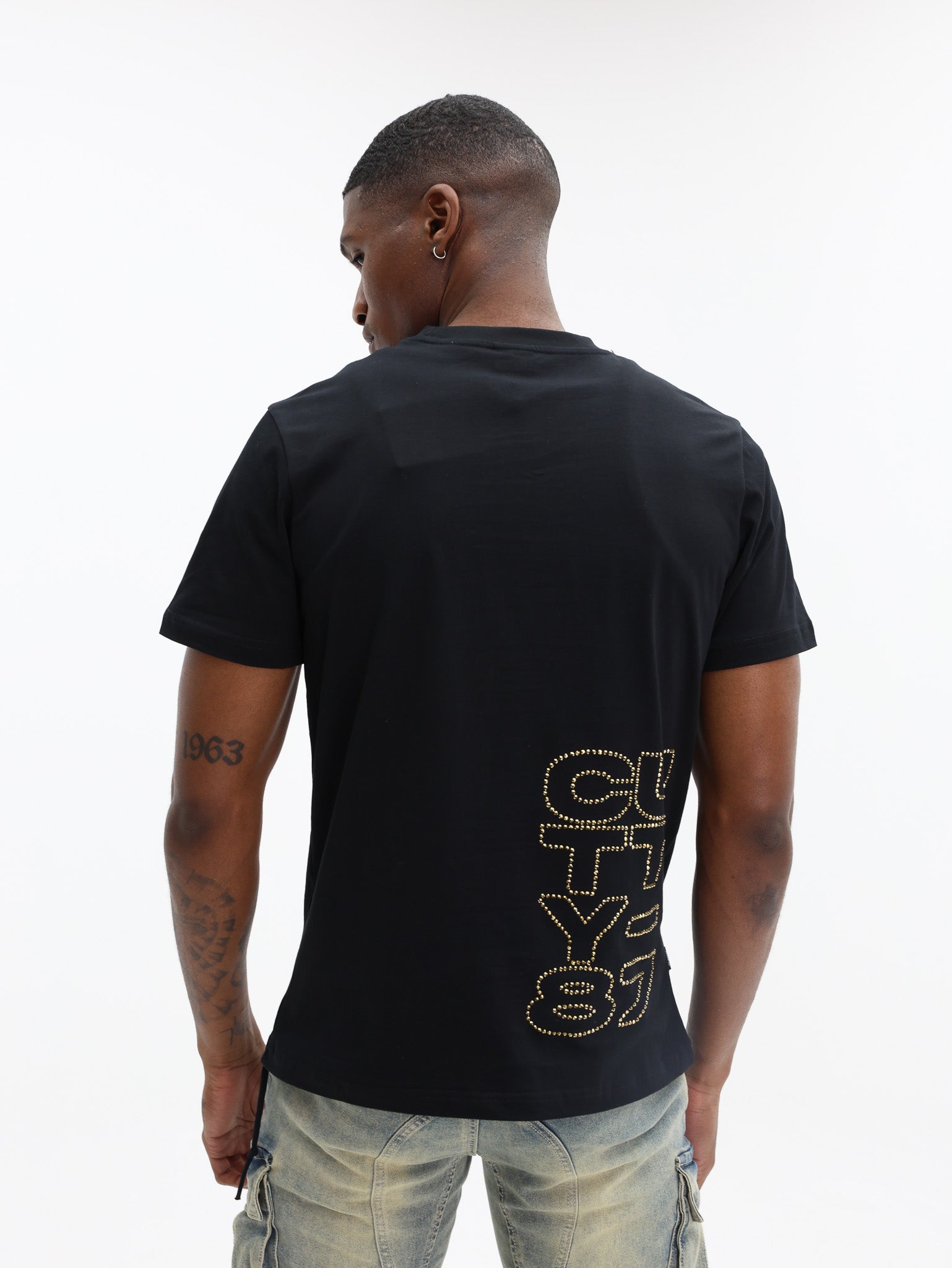 Cutty T-Shirt Studded Logo Black